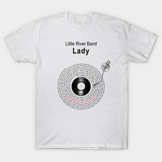 LADY LYRICS ILLUSTRATIONS T-Shirt by Vansa Design